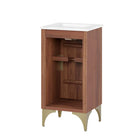 Modway Daylight 18" Bathroom Vanity - White/Walnut-Assembly Required
