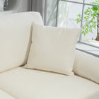 HOMCOM Changeable Sectional Sofa with Chaise Lounge - Cream White-Steel frame and beech wood legs ensure reliable strength during use