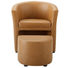 Modway Divulge Armchair and Ottoman - Tan-7
