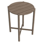 Modway Eleni Round 35" Outdoor Teak Wood Round Bar Table - Weathered Grey Teak-Non-Marking Foot Caps