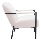 Zuo Chicago Accent Chair - Ivory-3 year limited warranty