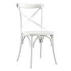 Modway Gear Dining Side Chair - White-Modern Farmhouse Dining Side Chair