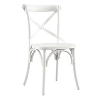 Modway Gear Dining Side Chair - White-Modern Farmhouse Dining Side Chair