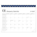 Cambridge 2027 Workstyle Desk Pad Planner - 17" x 22" - Bilingual-Open open daily blocks