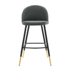 Modway Cordial Fabric Bar Stools - Gray - Set of 2-8