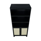 Manhattan Comfort Sheridan 31.49" Mid-Century Modern Bookcase Cabinet - Black - Set of 2-Home Assembly Required. All Hardware Included
