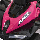 Aosom Kids Sliding Ride-On 4 Wheel ATV - Pink-Equipped with lightening function 