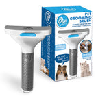 As Seen on TV Pet Brush Pet Grooming Brush Self Cleaning Brush-Skin friendly - removes loose fur or hair effectively and painlessly with stainless steel teeth by reaching through to the topcoat and reduces shedding