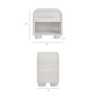 Modway Bellamy Curved 1-Drawer Nightstand - White Matte-1 Drawer Storage Design