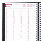 Brownline 2027 Four-Person Daily Professional Appointment Book with Twin-Wire Binding - 11" x 8-1/2" - Black-Telephone and address section