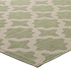 Modway Cerelia Moroccan Trellis Indoor/Outdoor Area Rug - 9 ft W x 12 ft L - Beige/Light Green-8