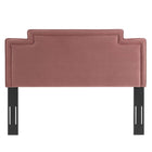 Modway Transfix Performance Velvet Twin Headboard - Dusty Rose-Sturdy Construction