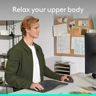 Logitech Lift Left Vertical Ergonomic Mouse - Graphite-Relax into focus: Settle into work with a wireless computer mouse featuring easy-to-reach customizable buttons, whisper-quiet clicks and a SmartWheel for smooth, seamless scrolling