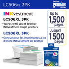 Brother Genuine LC506XL 3-Piece Ink Cartridge Set - High Yield - Cyan - Magenta - Yellow-Brother Genuine LC506XL3PKS High Yield Ink Cartridges deliver consistent, reliable performance