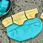 Yellow Door Dig and Discover - Pliosaur & Stegosaurus-Wonderfully sensory, the details can be felt as well as seen, making them ideal to make imprints in play dough