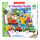 University Games The Learning Journey My First Puzzle: 4-in-a-box: Monster Trucks - Fun Monster Truck-Themed Matching Game - Monster Truck Recognition Puzzle For Kids-Builds tactile, motor, thinking, and learning skills