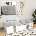 PawHut Whelping Box with Removable Doors for Medium Dogs - 77" L x 38" W x 19" H-Transparent acrylic panel allows for quick checks on dogs