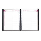 Brownline 2027 Daily Planner - 11" x 8-1/2" - Black-Twin-wire binding with soft Romanel cover