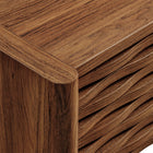 Modway Emric Wave 71" Wall-Mounted TV Cabinet - Walnut-8