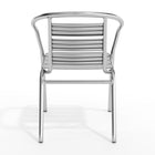 Flash Furniture Heavy Duty Commercial Aluminum Indoor-Outdoor Restaurant Stack Chair with Triple Slat Back-Textured Seat