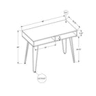 Monarch Specialties 7773 40" Computer Desk - Grey/Black Metal-Product dimensions: 40 inches L x 19.75 inches W x 30 inches H
