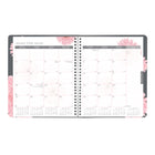 Blueline 2026 Pink Ribbon 14-Month Monthly Planner - 8-7/8" x 7-1/8" - Pink Daisy - Bilingual-Twin-wire binding with soft printed cover