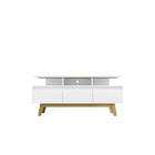 Manhattan Comfort Yonkers 62.99" Mid-Century Modern TV Stand - White-Mid-Century Modern TV Stands for Living Room and Bedroom use