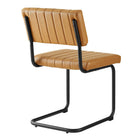 Modway Parity Vegan Leather Dining Side Chairs - Black/Tan - 2 Pack-8
