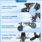 Gyrocopters Radi8 Electric Scooter for Kids - Speed 25 kmph - Range 20 km - LED Lights - Black-With a top speed of 25 km/h and a specialized "Push-to-Start" safety feature, young riders enjoy a smooth, secure acceleration that keeps them in total control of their journey