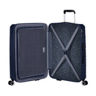 American Tourister Surftime Spinner - Medium - Metallic Blue-Multi-stage pull handle allows you to customize the height for a more comfortable experience.