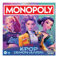 Hasbro Gaming Monopoly K Pop Demon Hunters Board Game-Ultimate game for kpop demon hunters fans: collect fans, perform hits, and be a huntr/x star in the monopoly: KPop Demon Hunters Edition game! With characters, locations, and themes from the Netflix animated film