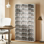 HOMCOM 9-Tier Media Storage Cabinet - 68.9" H - White-Slim design saves floor space while maximising vertical storage