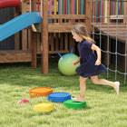 Qaba Ladybug Kids Balance Stepping Stones - Non-Slip Balance River Stones - Multicoloured-TPE anti-slip edges and PP body protect safe, stable stepping 