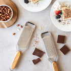Minimal Graters with Wooden Handle - Set of 4 with Base-Handle with magnets to keep all grater together