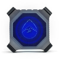 ECOXGEAR EcoEdge Plus Waterproof Bluetooth LED Lit Speaker - Gray-IP67 Waterproof / Shock Resistant