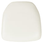 Flash Furniture Hard Vinyl Chiavari Chair Cushion - White-Firm Chair Cushion