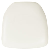Flash Furniture Hard Vinyl Chiavari Chair Cushion - White-Firm Chair Cushion