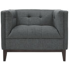 Modway Serve Upholstered Fabric Armchair - Grey-Assembly Required