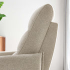 Modway Etta Upholstered Fabric Lounge Chair - Oatmeal-Foam And Microfiber Filling