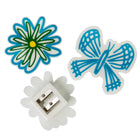 Pep Rally Double-Hole Pencil Sharpener - Botanical Designs-Assorted nature-inspired designs (colour & design choice not available for online orders)