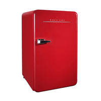Magic Chef 3.2 cu. ft. Retro Mini Refrigerator without Freezer - Red-The Magic Chef 3.2 cu. ft. Retro Mini Fridge in red is a stylish addition to any dorm, office, rec room or kitchen
