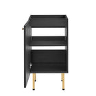 Modway Chaucer 18" Bathroom Vanity Cabinet - Black-Assembly Required