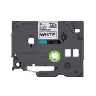 Brother Laminated Tape for P-touch Label Makers  - 9mm - Black Print on White Label-Perfect for everyday labelling applications in the home, office or workplace like file organization, barcoding, USB flash drives, office supplies, pantry and freezer contents, kids’ items and equipment