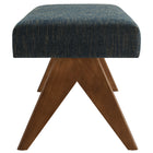 Modway Lyra 47" Fabric Upholstered Bench - Azure-Versatile Design