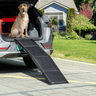 PawHut 62" Folding Pet Ramp for Cars-Non-slip surface, so pets won't fall off when walking up or down the ramp 