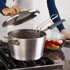 Tramontina Pro Fusion 5.5 Qt Nonstick Deep Fryer with Lid - Progrey-Reinforced nonstick coating