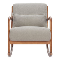 Zuo Hady Rocking Chair - Grey-Armrest support