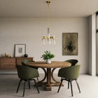 Modway Beacon 3-Light Pendant Light - Clear/Satin Brass-ETL Listed for Damp Locations