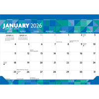 Plato Large Print 2026 Calendar Desk Pad - 15.5" x 11"-Large January-December Calendars - One glance at this spacious desk pad gives an overview of the weeks ahead