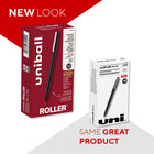 uni-ball Roller Rollerball Pens - 0.5mm - Red-Quick-drying roller pens produce neat and precise strokes for intricate writing, allowing you to write effortlessly without smudges or smears